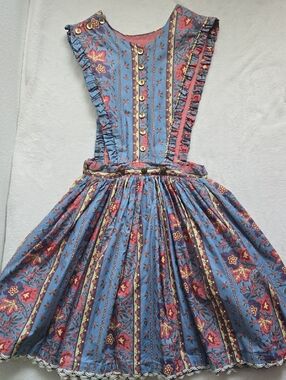 VTG Pinafore Dress- Societe Charles Demery Collection Fabric